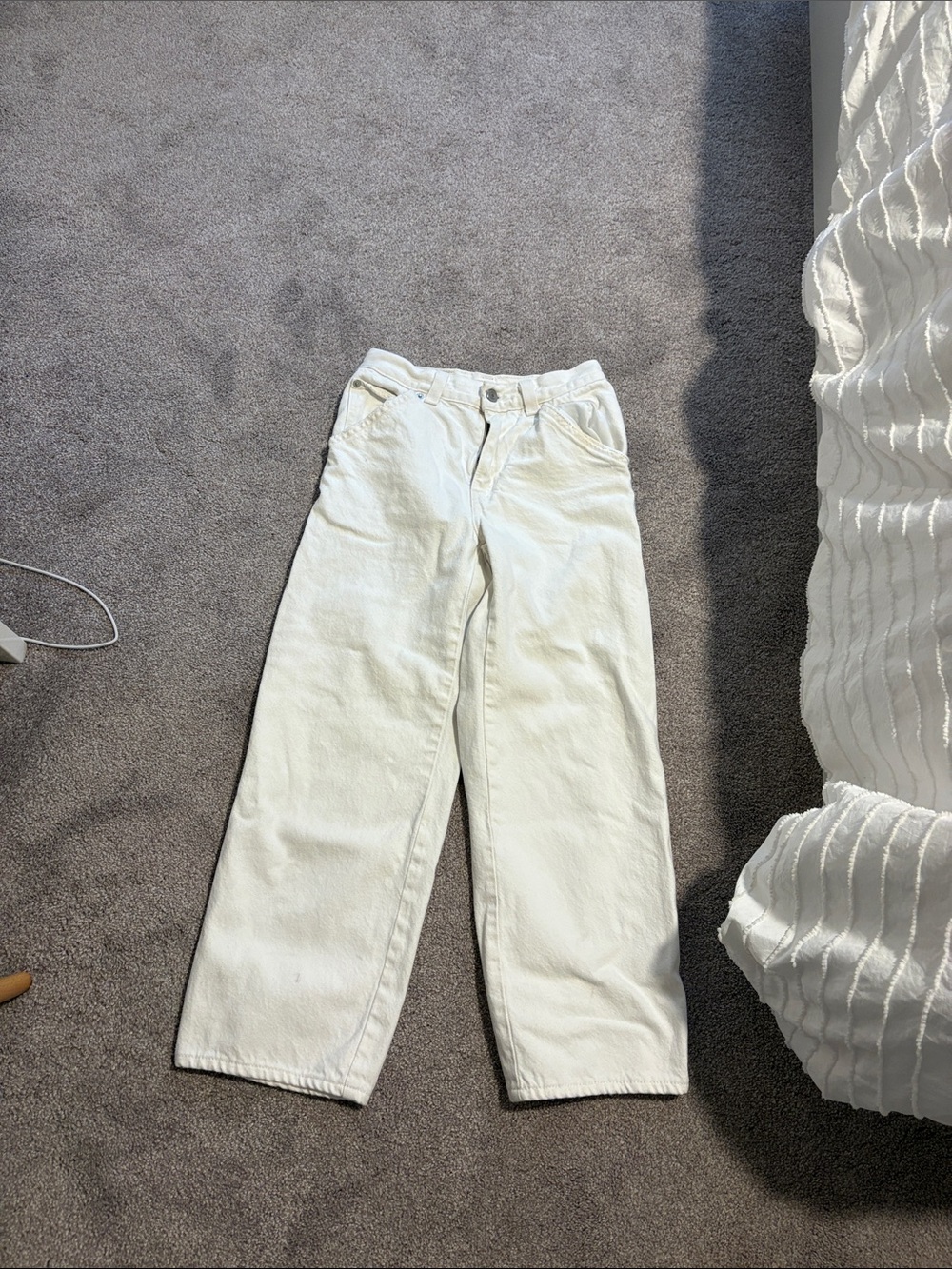 Levi's White Straight Leg Jeans for Women